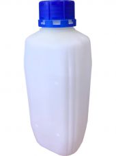 Бутыль 1л. квадратная, с пробкой,  натуральный