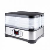 Сушилка для овощей BQ (БИ-КЬЮ) FD1001, объём 10 л, 250 Вт, 5 поддонов, электронное управление, стальная, 86192128