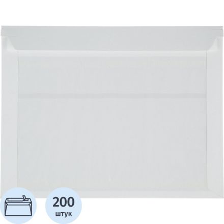 Конверт курьерский белый с карманом Bong 265х340 картон 280 гр 200шт 265340
