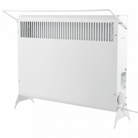 Обогреватель-конвектор SONNEN MINI-1500.2, 1500 Вт, вешалка, Х-образный нагревательный элемент, белый, сделано в России, 457631