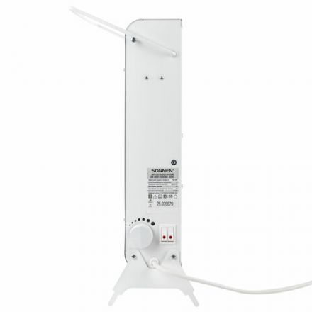 Обогреватель-конвектор SONNEN MINI-1500.2, 1500 Вт, вешалка, Х-образный нагревательный элемент, белый, сделано в России, 457631