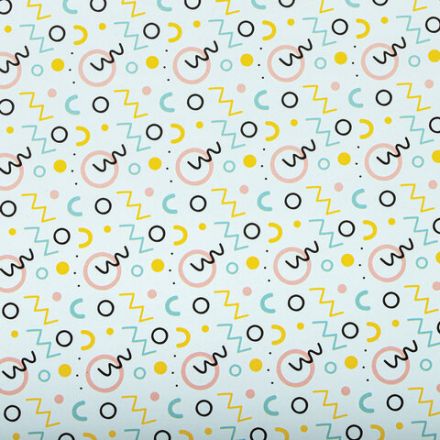 Бумага упаковочная мелованная НАБОР 3 шт., "Memphis", 70х100 см, 3 дизайна, ЗОЛОТАЯ СКАЗКА, 592067