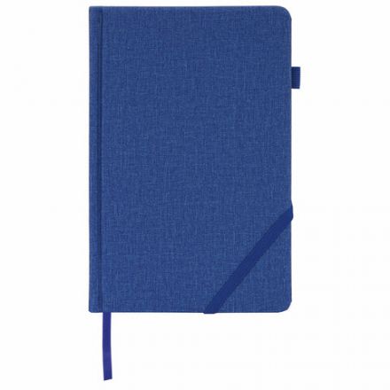Ежедневник недатированный А5 138x213 мм BRAUBERG "Finest" под кожу, резинка, 136 л., синий, 111872