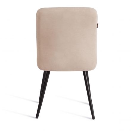 Стул обеденный Medeo LT, велюр, бежевый/черный, 7, 45х56х89 см