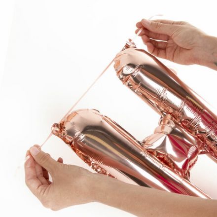 Шары воздушные НАБОР ДЛЯ ДЕКОРА "Happy Birthday", 43 шара, розовое золото, BRAUBERG KIDS, 591899