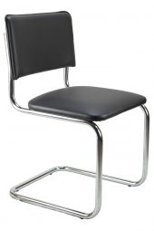Стул сильвия хром Кожа зам Чёрный