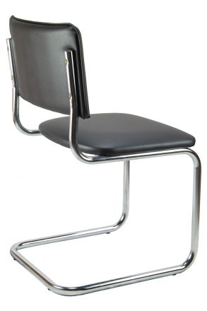 Стул сильвия хром Кожа зам Чёрный