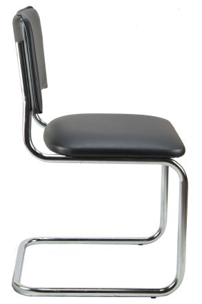 Стул сильвия хром Кожа зам Чёрный