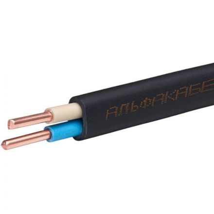 Кабель ВВГ-Пнг(А) 2х1.5 ОК (N) 0.66кВ (бухта 5м) (шт) АЛЬФАКАБЕЛЬ 65545