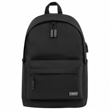 Рюкзак HEIKKI ACTIVE (ХЕЙКИ) универсальный, отделение для ноутбука, USB-порт, черный, 44х31х14 см, 272560