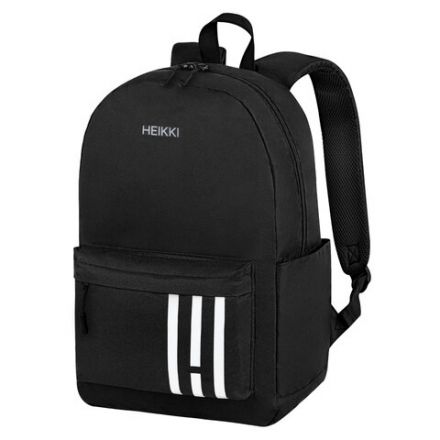 Рюкзак HEIKKI ENERGETIC (ХЕЙКИ) универсальный, эргономичный, "Strips", черный, 43х30х16 см, 273860