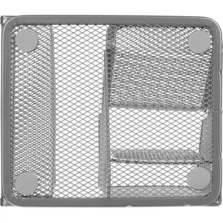 Подставка для письменных принадлежностей и писем Attache (4 секции, металлическая сетка, 145х130х128 мм, серебро)