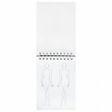 Скетчбук, С ШАБЛОНАМИ ФИГУР, бумага 160 г/м2, 145х205 мм, 60 л., гребень, подложка, BRAUBERG ART CLASSIC, 115073