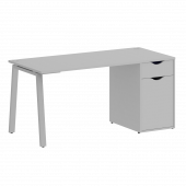 Home Office Стол письменный VR.SP-3-158.1.A Серый/Серый металл 1580*720*750