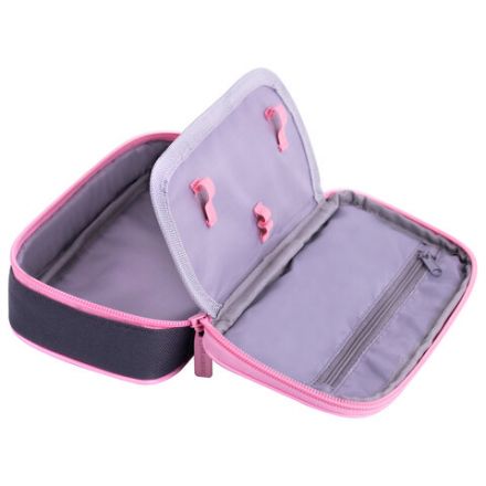 Пенал-косметичка BRAUBERG, 1 отделение, 2 кармана, органайзер, полиэстер, 21x10x5 см, серо-розовый, 270846 Пенал-косметичка BRAUBERG, 1 отделение, 2 кармана, органайзер, полиэстер, 21x10x5 см, серо-розовый, 270846