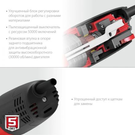 Шлифмашина угловая компакт ЗУБР УШМ-125-1105 ЭТ, 125 мм, 11000 Вт