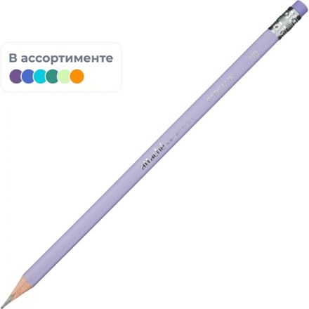 Карандаш чернографитный Attache Selection Borealis HB трехг, с ласт,в асс Карандаш чернографитный Attache Selection Borealis HB трехг, с ласт,в асс