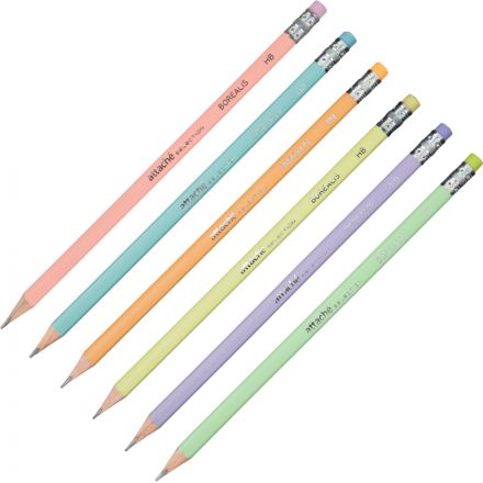 Карандаш чернографитный Attache Selection Borealis HB трехг, с ласт,в асс Карандаш чернографитный Attache Selection Borealis HB трехг, с ласт,в асс