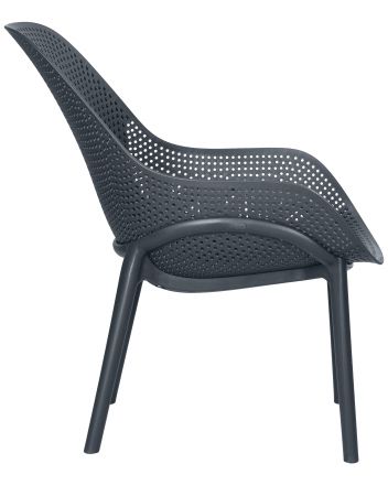 Набор 4 шт Кресло DOBRIN LONZO, антрацит (GR-12) с УФ-защитой