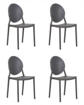 Набор 4 шт Стул обеденный DOBRIN ALBERT, цвет серый