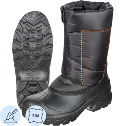 Боты мужские комбинированные утепленные черные размер 41