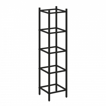 Loft Угловой проходной переходной модуль VR.L-SL.UPK-3.4.4 Чёрный металл 446*446*1869
