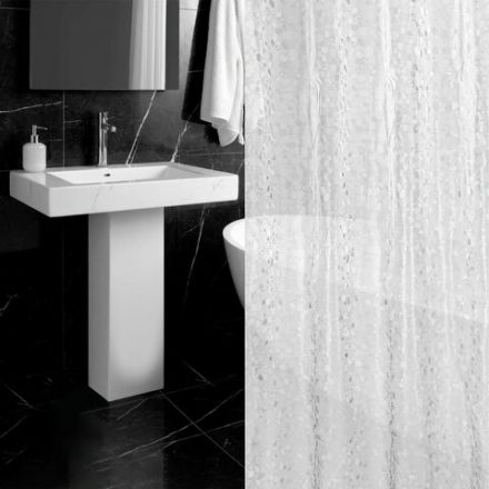 Шторка для ванной EVA, 180х200 см, кольца в комплекте, БЕЛАЯ ЛЕДЯНАЯ СВЕЖЕСТЬ, PRIMILA (ПРИМИЛА), 700099