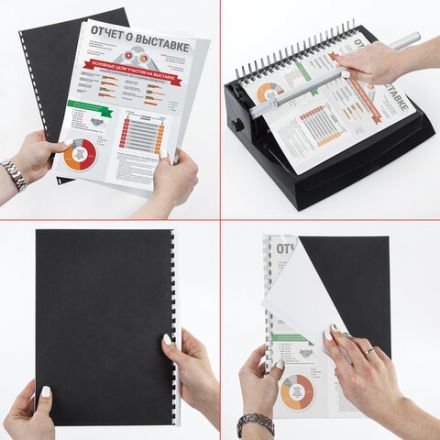 Обложки картонные для переплета БОЛЬШОЙ ФОРМАТ А3, КОМПЛЕКТ 100 шт., тиснение под кожу, 230 г/м2, черные, BRAUBERG, 530944 Обложки картонные для переплета БОЛЬШОЙ ФОРМАТ А3, КОМПЛЕКТ 100 шт., тиснение под кожу, 230 г/м2, черные, BRAUBERG, 530944