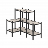 Loft Угловой внутренний стеллаж наборный VR.L-37 Денвер светлый/Чёрный металл 862*1278*1047