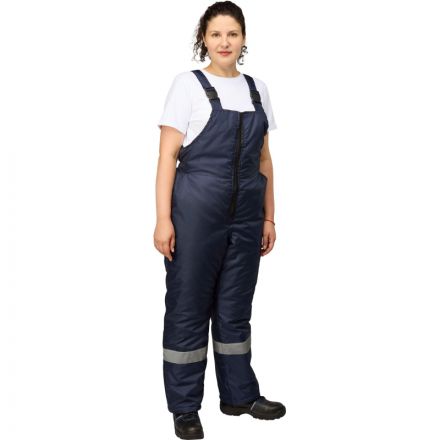 Полукомбинезон рабочий зимний женский з46-ПК синий (р.64-66) 170-176