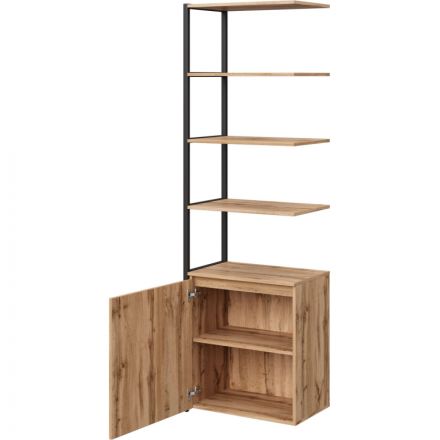 Полустеллаж для документов K-Loft  241H027 645х400х2105 дуб натур/черный