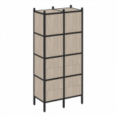 Loft Прямой стеллаж наборный VR.L-04 Дуб аттик/Чёрный металл 862*446*1869 Loft Прямой стеллаж наборный VR.L-04 Дуб аттик/Чёрный металл 862*446*1869