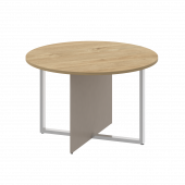 Shift Стол переговорный, круглый SK.SP-KR-120 Тиквуд светлый/Капучино 1200*1200*753 Shift Стол переговорный, круглый SK.SP-KR-120 Тиквуд светлый/Капучино 1200*1200*753