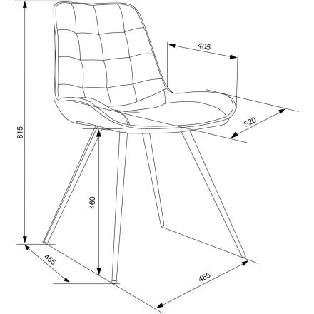 Стул VB_для дома Бюрократ CH-K2_4_K черный Holland 75 металл
