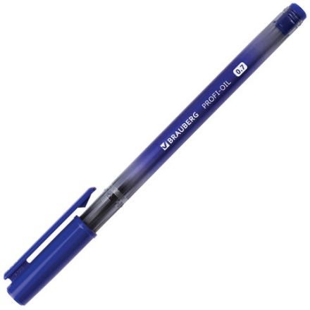 Ручка шариковая масляная BRAUBERG "Profi-Oil", СИНЯЯ, корпус с печатью, узел 0,7 мм, линия письма 0,35 мм, 141632 Ручка шариковая масляная BRAUBERG "Profi-Oil", СИНЯЯ, корпус с печатью, узел 0,7 мм, линия письма 0,35 мм, 141632