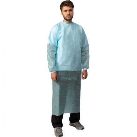 Халат хирург. н/с, ЕВРО,рук.манжет, дл.140 см,пл.42,р.48-54,2шт./уп,5361/2