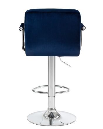 Стул барный DOBRIN KRUGER ARM, синий велюр (MJ9-117)