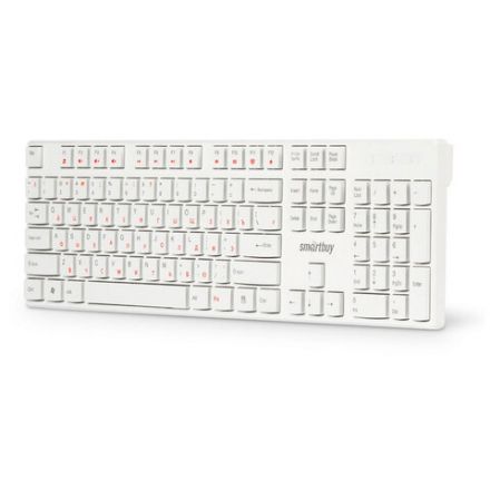 Клавиатура проводная SMARTBUY ONE 238, USB, 104 клавиши, белый, SBK-238U-W