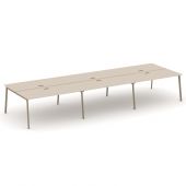 Estetica Рабочая станция на 6 мест ES.D.RS-6.4-LP Капучино/Латте металл 4740*1500*750