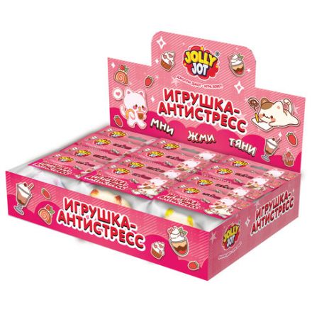 Игрушка-антистресс "КОТИК", 6 см, ассорти 4 цвета, дисплей, JOLLY JOT (ДЖОЛЛИ ДЖОТ), 665772 Игрушка-антистресс "КОТИК", 6 см, ассорти 4 цвета, дисплей, JOLLY JOT (ДЖОЛЛИ ДЖОТ), 665772