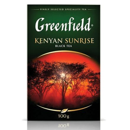 Чай GREENFIELD "Kenyan Sunrise", черный, листовой, 100 г, 0487, 0487-14