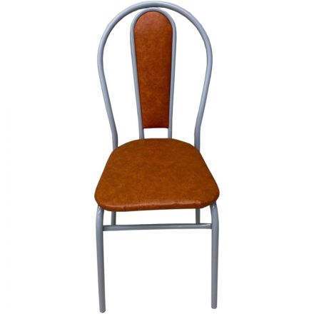 Стул металлический с мягкой спинкой титан-коричневый 4352 Стул металлический с мягкой спинкой титан-коричневый 4352