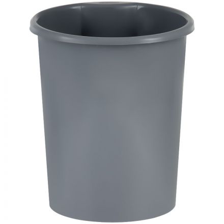 Корзина для бумаг СТАММ, 12л, цельная, серая