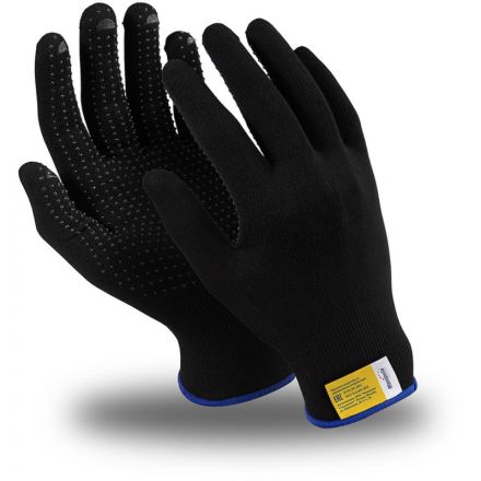 Перчатки защитные нейлон/ПВХ Manipula МИКРОН БЛЭК(TNG-28/MG112) 10 п/уп р9