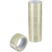 Клейкая лента упаковочная прозрачная 48 мм х 66 м толщина 38 мкм (72 штуки в упаковке)