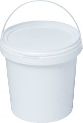 ВЕДРО КРУГЛОЕ  белое 1,18л В1L с белой крышкой