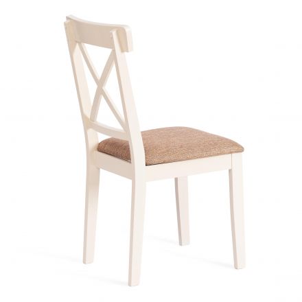 Стул Гольфи 2/ Golfi 2 дерево гевея, 45*51*94, ivory white, ткань кор.-зол. (1505-9)