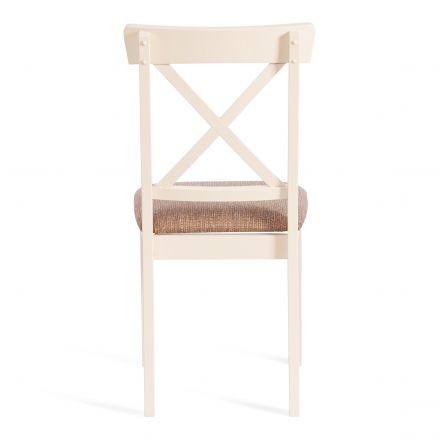 Стул Гольфи 2/ Golfi 2 дерево гевея, 45*51*94, ivory white, ткань кор.-зол. (1505-9)