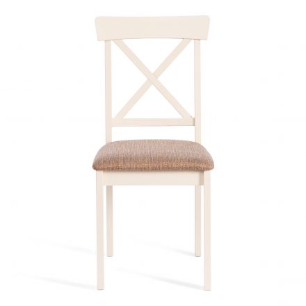 Стул Гольфи 2/ Golfi 2 дерево гевея, 45*51*94, ivory white, ткань кор.-зол. (1505-9)