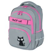 Рюкзак BRAUBERG MOTION, 2 отделения, 3 кармана, "Crazy cat", 41х28х17 см, 273115